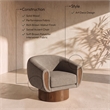 Meridian Furniture Avella Brown Interwoven Fabric Swivel Accent Chair