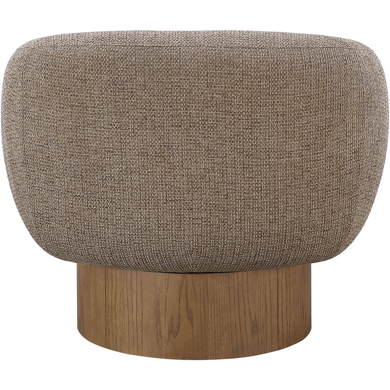 Meridian Furniture Avella Brown Interwoven Fabric Swivel Accent Chair