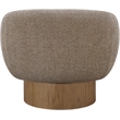 Meridian Furniture Avella Brown Interwoven Fabric Swivel Accent Chair