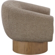 Meridian Furniture Avella Brown Interwoven Fabric Swivel Accent Chair