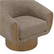 Meridian Furniture Avella Brown Interwoven Fabric Swivel Accent Chair