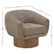 Meridian Furniture Avella Brown Interwoven Fabric Swivel Accent Chair