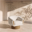 Meridian Furniture Avella Cream Interwoven Fabric Swivel Accent Chair