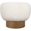 Meridian Furniture Avella Cream Interwoven Fabric Swivel Accent Chair