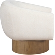 Meridian Furniture Avella Cream Interwoven Fabric Swivel Accent Chair