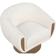 Meridian Furniture Avella Cream Interwoven Fabric Swivel Accent Chair