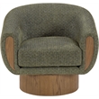 Meridian Furniture Avella Green Interwoven Fabric Swivel Accent Chair
