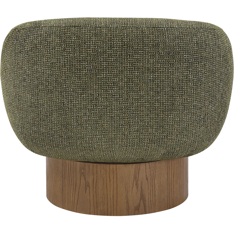 Meridian Furniture Avella Green Interwoven Fabric Swivel Accent Chair
