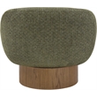 Meridian Furniture Avella Green Interwoven Fabric Swivel Accent Chair