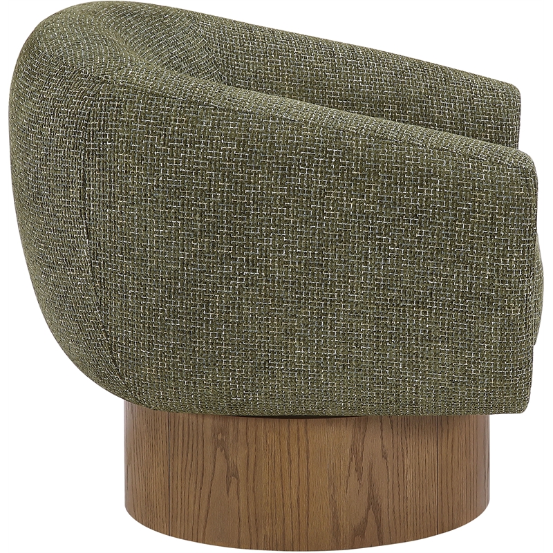 Meridian Furniture Avella Green Interwoven Fabric Swivel Accent Chair