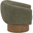 Meridian Furniture Avella Green Interwoven Fabric Swivel Accent Chair
