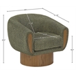 Meridian Furniture Avella Green Interwoven Fabric Swivel Accent Chair