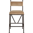 Meridian Furniture Monarch Beige Velvet Upholstered Counter Stool (Set of 2)