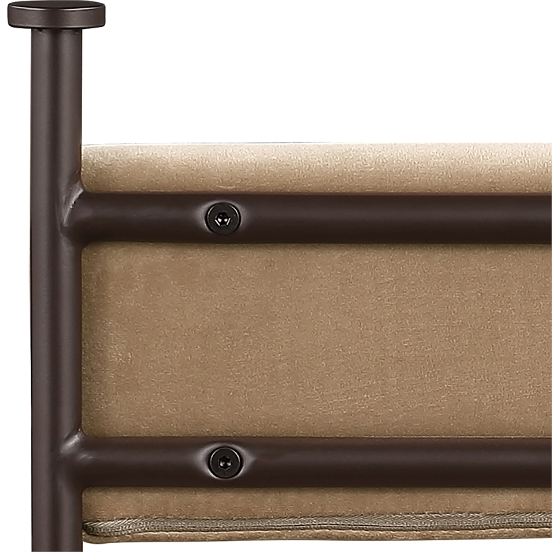 Meridian Furniture Monarch Beige Velvet Upholstered Counter Stool (Set of 2)