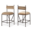 Meridian Furniture Monarch Beige Velvet Upholstered Counter Stool (Set of 2)