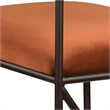 Meridian Furniture Monarch Cognac Velvet Upholstered Counter Stool (Set of 2)