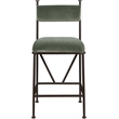 Meridian Furniture Monarch Green Velvet Upholstered Counter Stool (Set of 2)