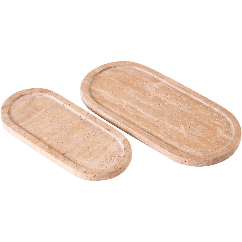Meridian Furniture Vanta Travertine Travertine 2pc. Tray