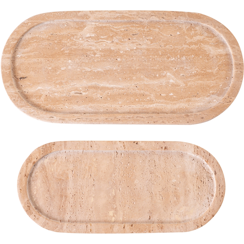 Meridian Furniture Vanta Travertine Travertine 2pc. Tray