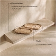Meridian Furniture Vanta Beige Genuine Marble 2pc. Tray