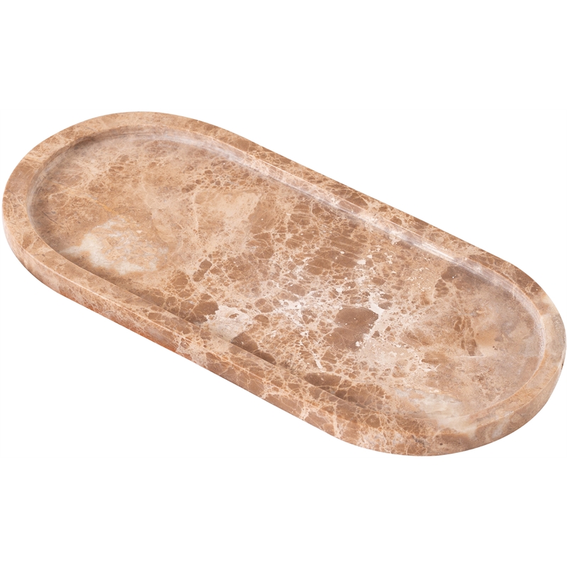 Meridian Furniture Vanta Beige Genuine Marble 2pc. Tray