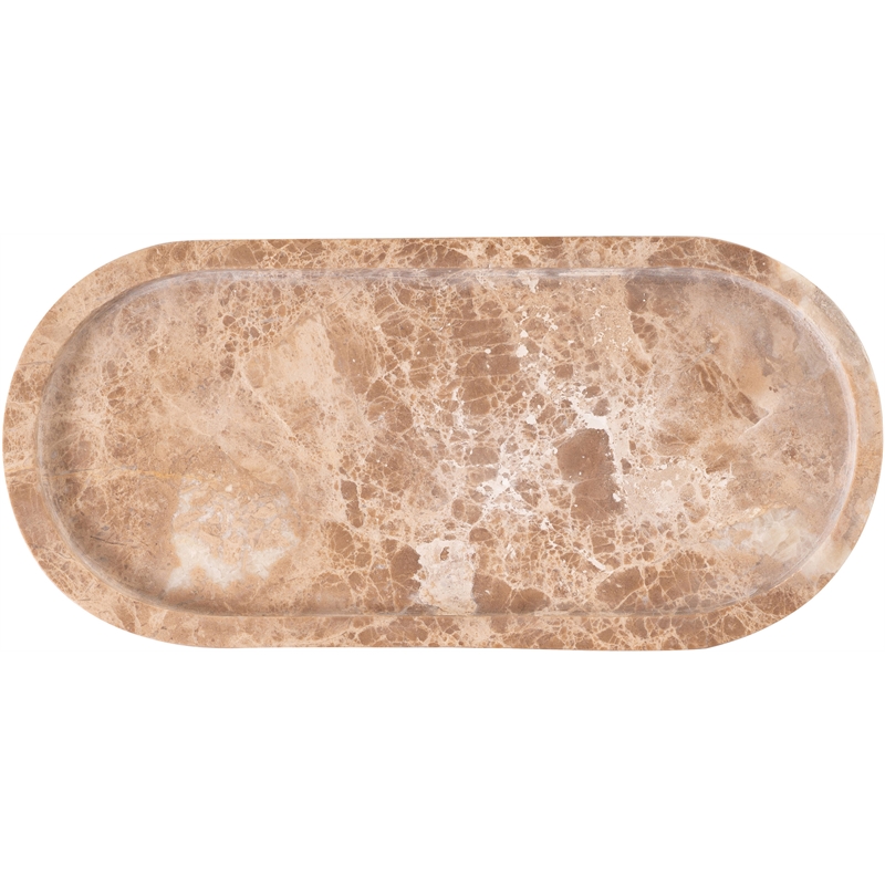 Meridian Furniture Vanta Beige Genuine Marble 2pc. Tray