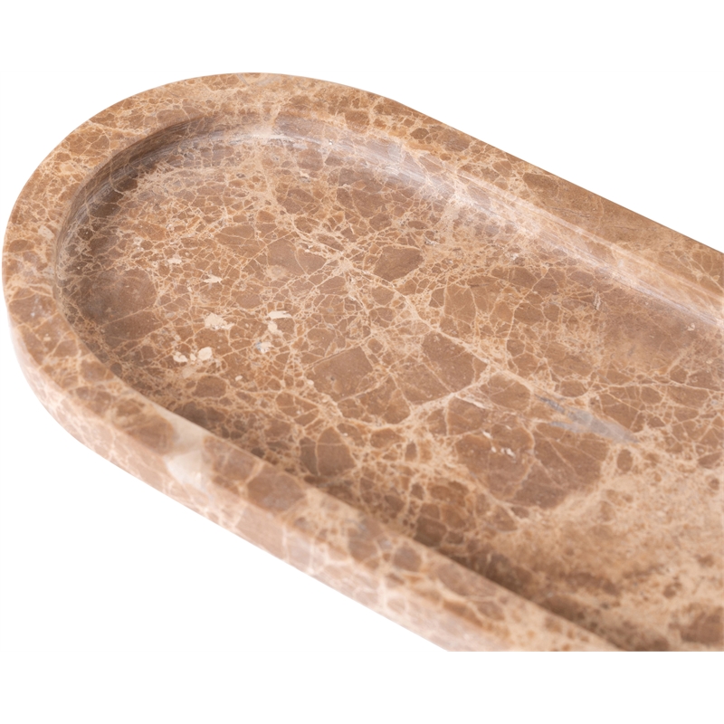 Meridian Furniture Vanta Beige Genuine Marble 2pc. Tray