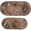 Meridian Furniture Vanta Brown Genuine Marble 2pc. Tray