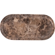 Meridian Furniture Vanta Brown Genuine Marble 2pc. Tray