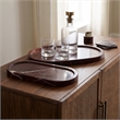 Meridian Furniture Vanta Cherry Genuine Marble 2pc. Tray