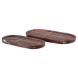 Meridian Furniture Vanta Cherry Genuine Marble 2pc. Tray