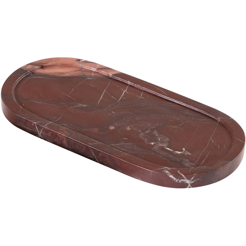 Meridian Furniture Vanta Cherry Genuine Marble 2pc. Tray