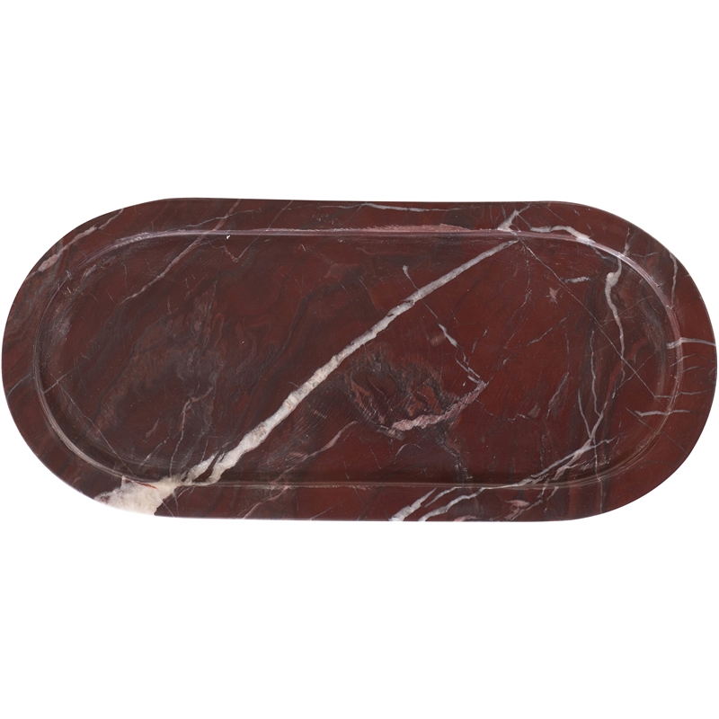 Meridian Furniture Vanta Cherry Genuine Marble 2pc. Tray
