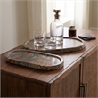 Meridian Furniture Vanta Green Genuine Marble 2pc. Tray