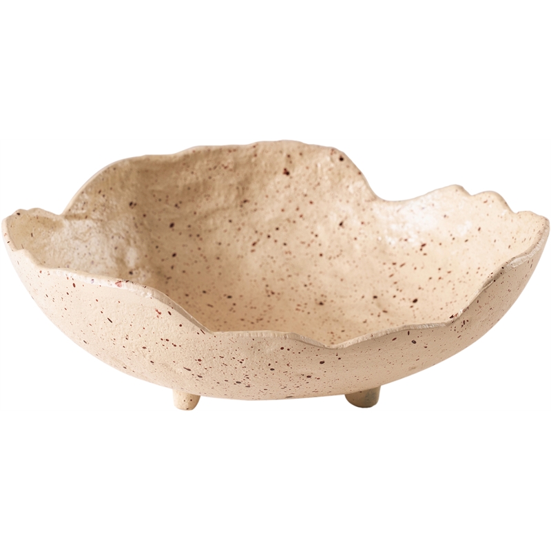 Meridian Furniture Calyx Beige Aluminum Bowl