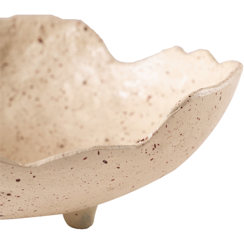 Meridian Furniture Calyx Beige Aluminum Bowl