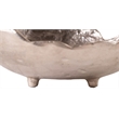 Meridian Furniture Calyx Silver Aluminum Bowl