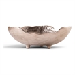 Meridian Furniture Calyx Silver Aluminum Bowl