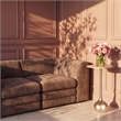 Meridian Furniture Vireo Beige Genuine Marble Top And Aluminum Base Drink Table