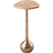 Meridian Furniture Vireo Beige Genuine Marble Top And Aluminum Base Drink Table