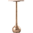 Meridian Furniture Vireo Beige Genuine Marble Top And Aluminum Base Drink Table