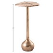 Meridian Furniture Vireo Beige Genuine Marble Top And Aluminum Base Drink Table