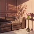Meridian Furniture Vireo Brown Genuine Marble Top And Aluminum Base Drink Table