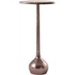 Meridian Furniture Vireo Brown Genuine Marble Top And Aluminum Base Drink Table