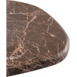 Meridian Furniture Vireo Brown Genuine Marble Top And Aluminum Base Drink Table