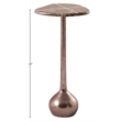 Meridian Furniture Vireo Brown Genuine Marble Top And Aluminum Base Drink Table