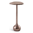Meridian Furniture Vireo Brown Genuine Marble Top And Aluminum Base Drink Table