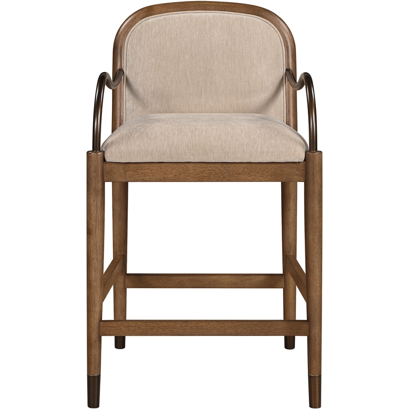 Meridian Furniture Cambria Beige Fabric Counter Stool