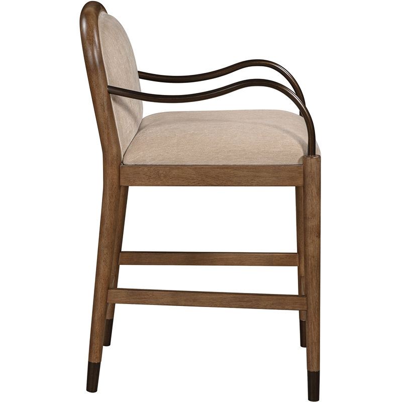 Meridian Furniture Cambria Beige Fabric Counter Stool