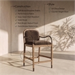 Meridian Furniture Cambria Brown Fabric Counter Stool